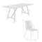 Armen Living Koala and Clip 5 Piece Dining Set in Light Eucalyptus Wood and Metal with Gray Rope 840254332331 - alternate 3